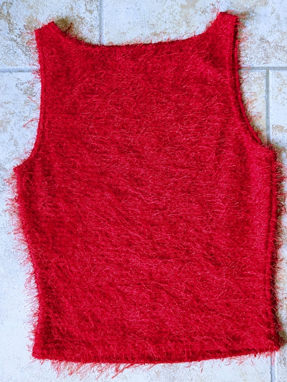 Y2K VINTAGE eyelash tank TOP S M - Picture 7 of 10